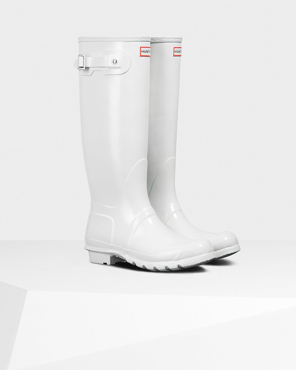 Womens Hunter Tall Rain Boots White - Original Gloss - 8416703-OM